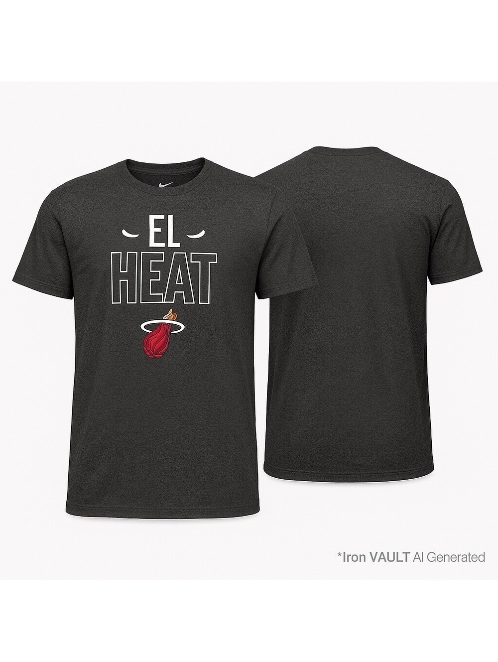 Miami Heat El Heat Fanatics T-Shirt NBA Latino Heritage Gray 2XL